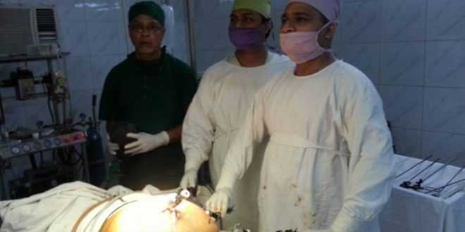 Laparoscopic incisional hernia repair at Queens Hospital Jashore.