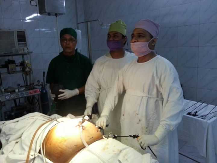 Laparoscopic incisional hernia repair at Queens Hospital Jashore.